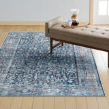 Everwash Callaghan Edith Distressed Vintage Machine Washable Area Rug