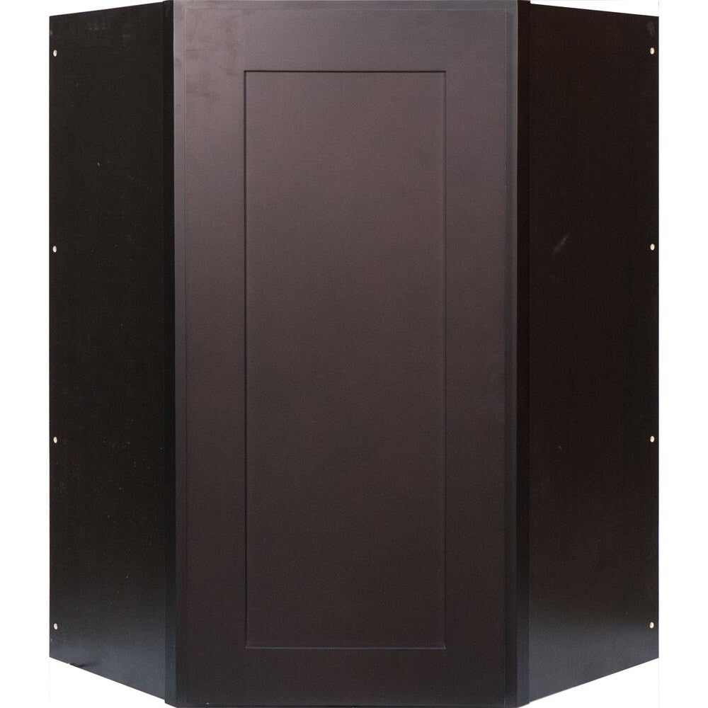 Everyday Cabinets 24-inch Dark Espresso Shaker Diagonal Corner Wall Cabinet