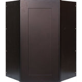 Everyday Cabinets 24-inch Dark Espresso Shaker Diagonal Corner Wall Cabinet