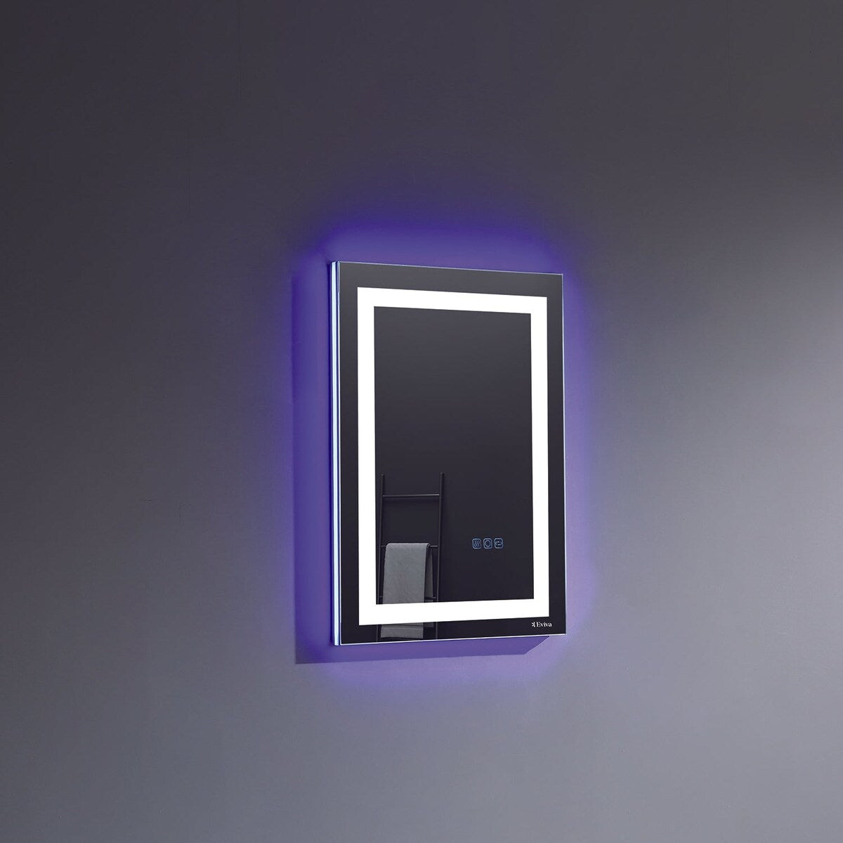 Eviva EVMR52-20X28-LED Deco Piece Wall Mounted Lighted Bathroom Vanity, Backlit LED Mirror with Frame Lights - 20