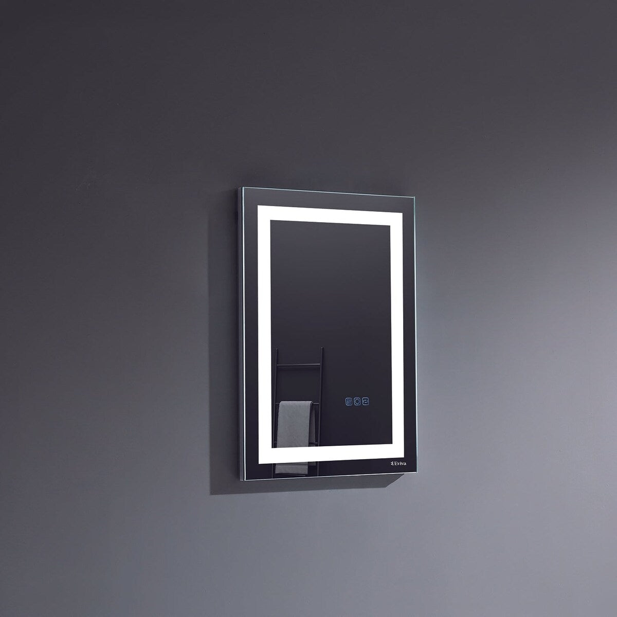 Eviva EVMR52-20X28-LED Deco Piece Wall Mounted Lighted Bathroom Vanity, Backlit LED Mirror with Frame Lights - 20