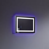Eviva EVMR52-20X28-LED Deco Piece Wall Mounted Lighted Bathroom Vanity, Backlit LED Mirror with Frame Lights - 20
