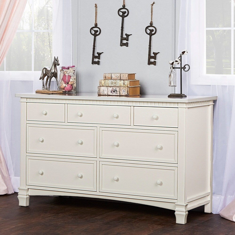 Evolur Cheyenne and Santa Fe White Wood Double Dresser