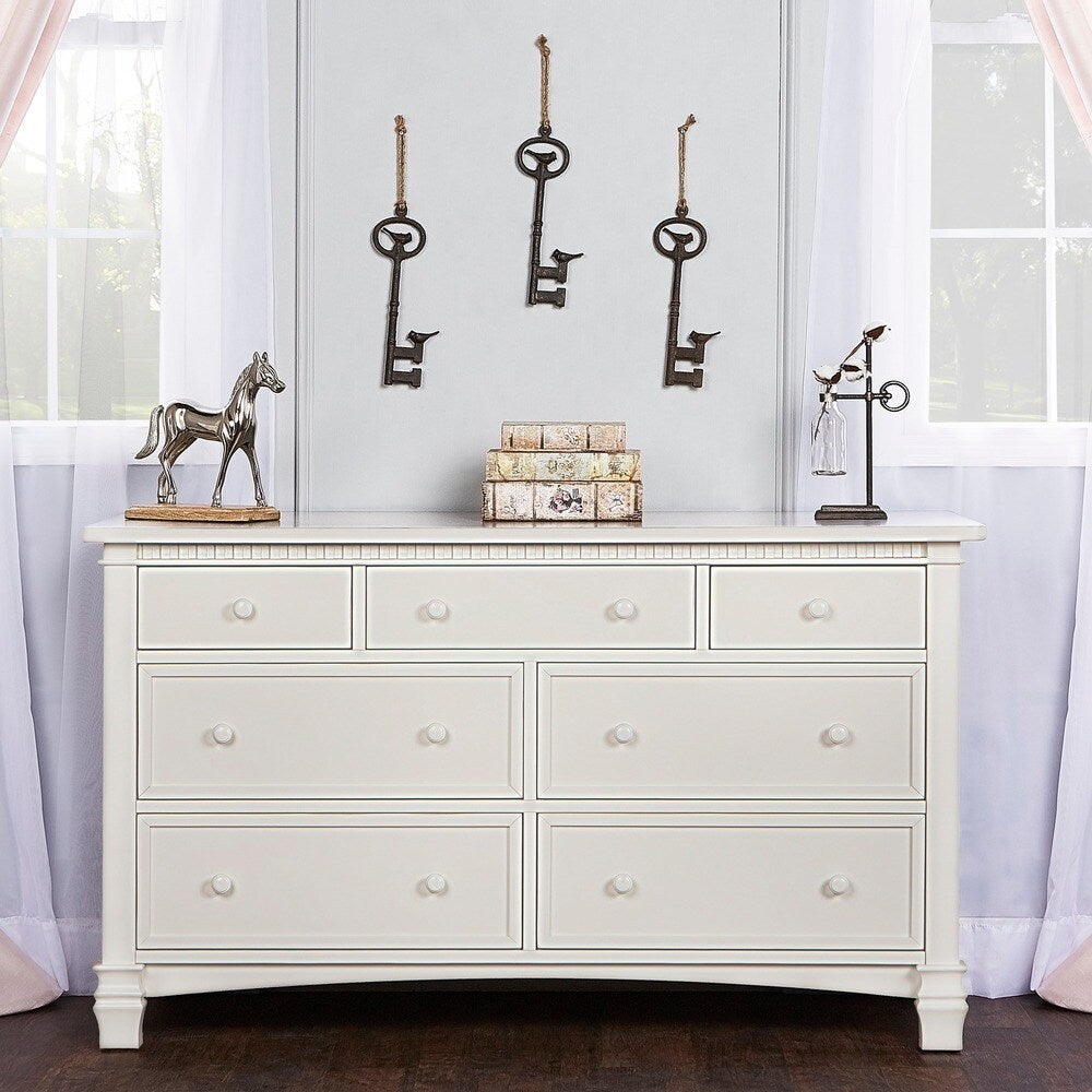 Evolur Cheyenne and Santa Fe White Wood Double Dresser