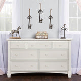Evolur Cheyenne and Santa Fe White Wood Double Dresser