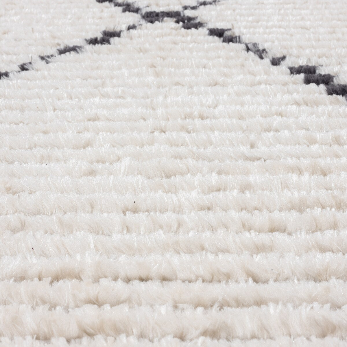 Evolution Pepita Modern Shaggy Moroccan Polyester Area Rug