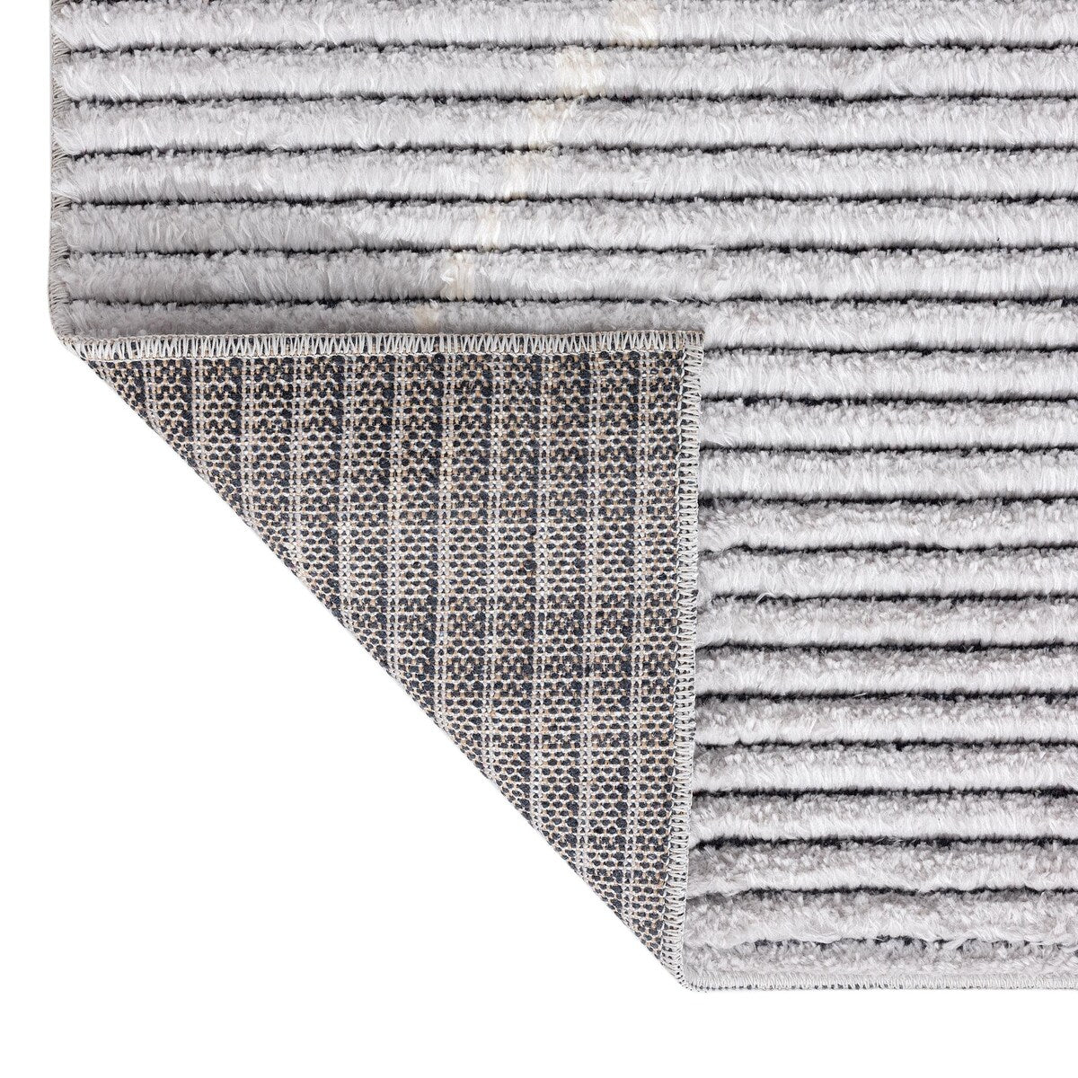 Evolution Pepita Modern Shaggy Moroccan Polyester Area Rug