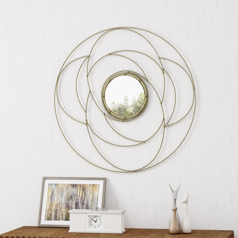 Evonne Modern Circular Wall Mirror by Christopher Knight Home - N/A