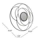 Evonne Modern Circular Wall Mirror by Christopher Knight Home - N/A