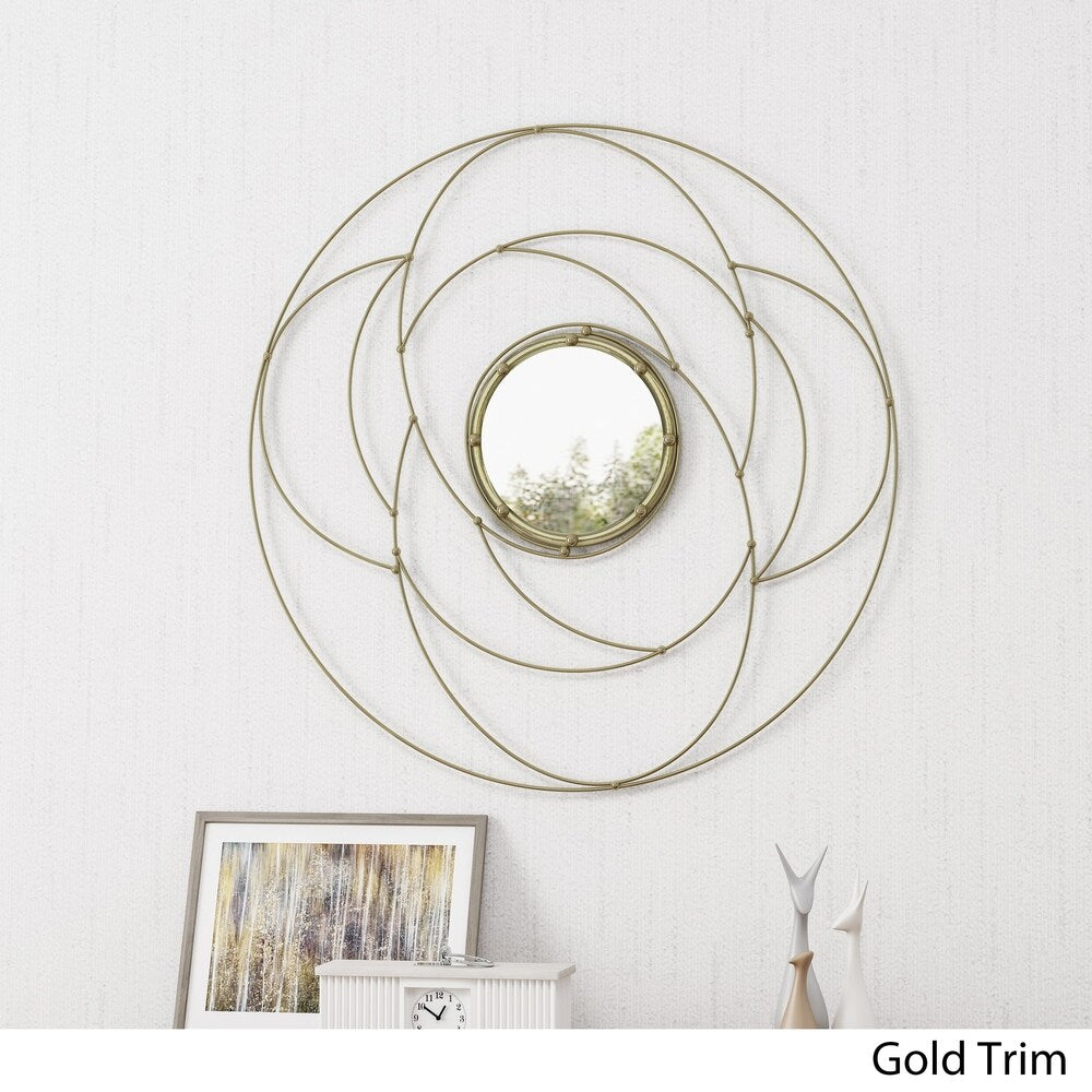 Evonne Modern Circular Wall Mirror by Christopher Knight Home - N/A