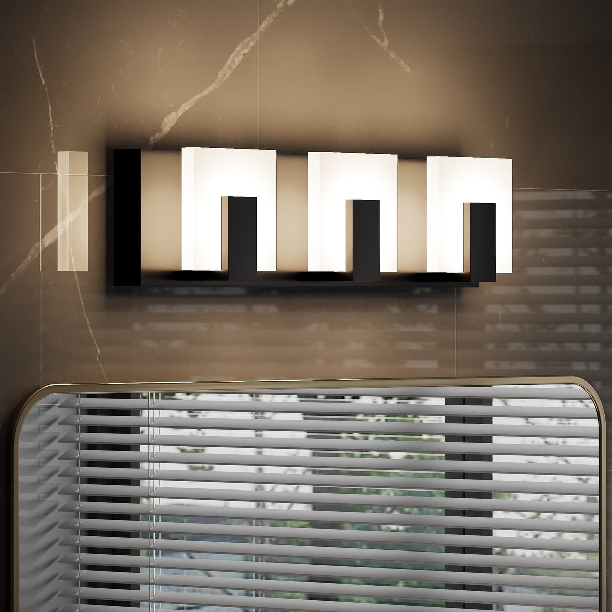 ExBrite Modern Style 3-Light LED-Integrated Bathroom Vanity Light