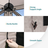 Exacme Portable Gazebo Pop up Tent for Camping, Outdoor Four Sides Pop-up Clam Screen Tent with Canopy Shelter, 1024-6PC