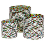Excellent 3 piece Glass Votive Candle Holder - Benzara