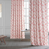 Exclusive Fabrics Coastal Leaf Cascade Printed Cotton Room Darkening Curtain (1 Panel)