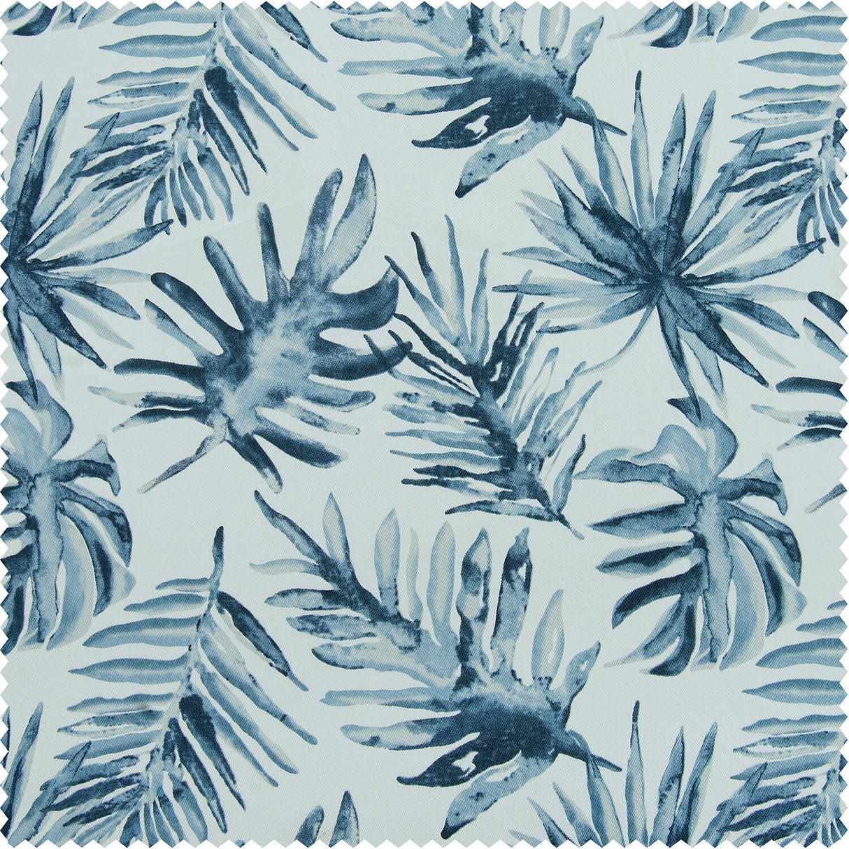 Exclusive Fabrics Coastal Leaf Cascade Printed Cotton Room Darkening Curtain (1 Panel)