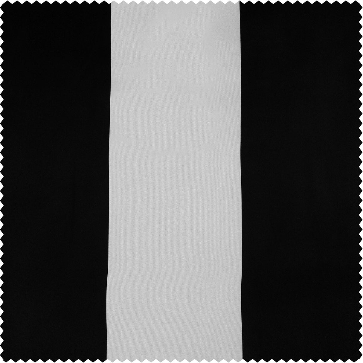 Exclusive Fabrics Awning Black & Fog White 63" Grommet Room Darkening Curtain Panel Pair (2 Panels) - 50 x 63