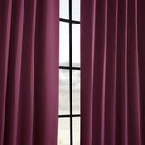 Exclusive Fabrics Aubergine Blackout Curtain Panel Pair (2 Panels)