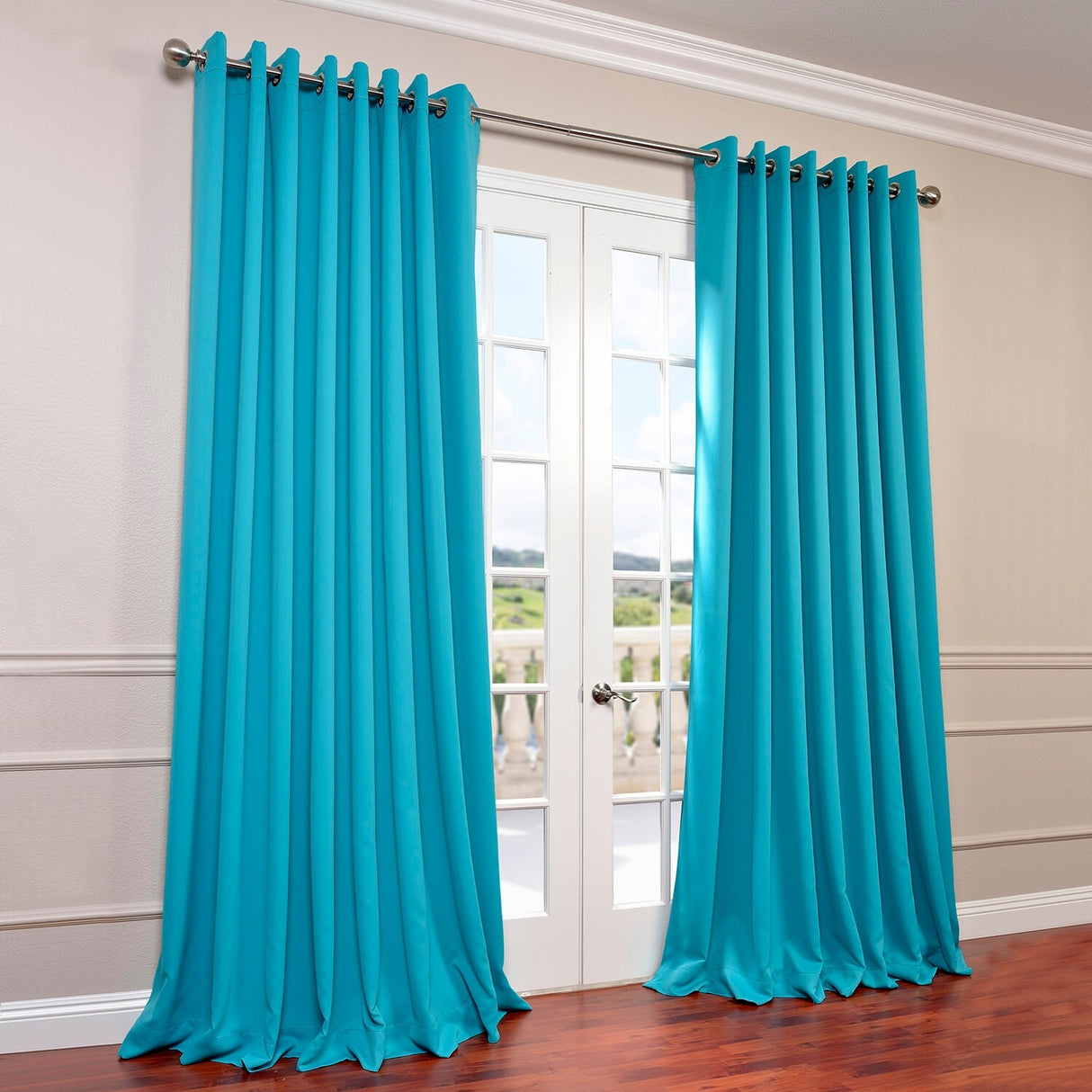 Exclusive Fabrics Extra Wide Room Darkening Grommet Curtain Panel - 100 x 108