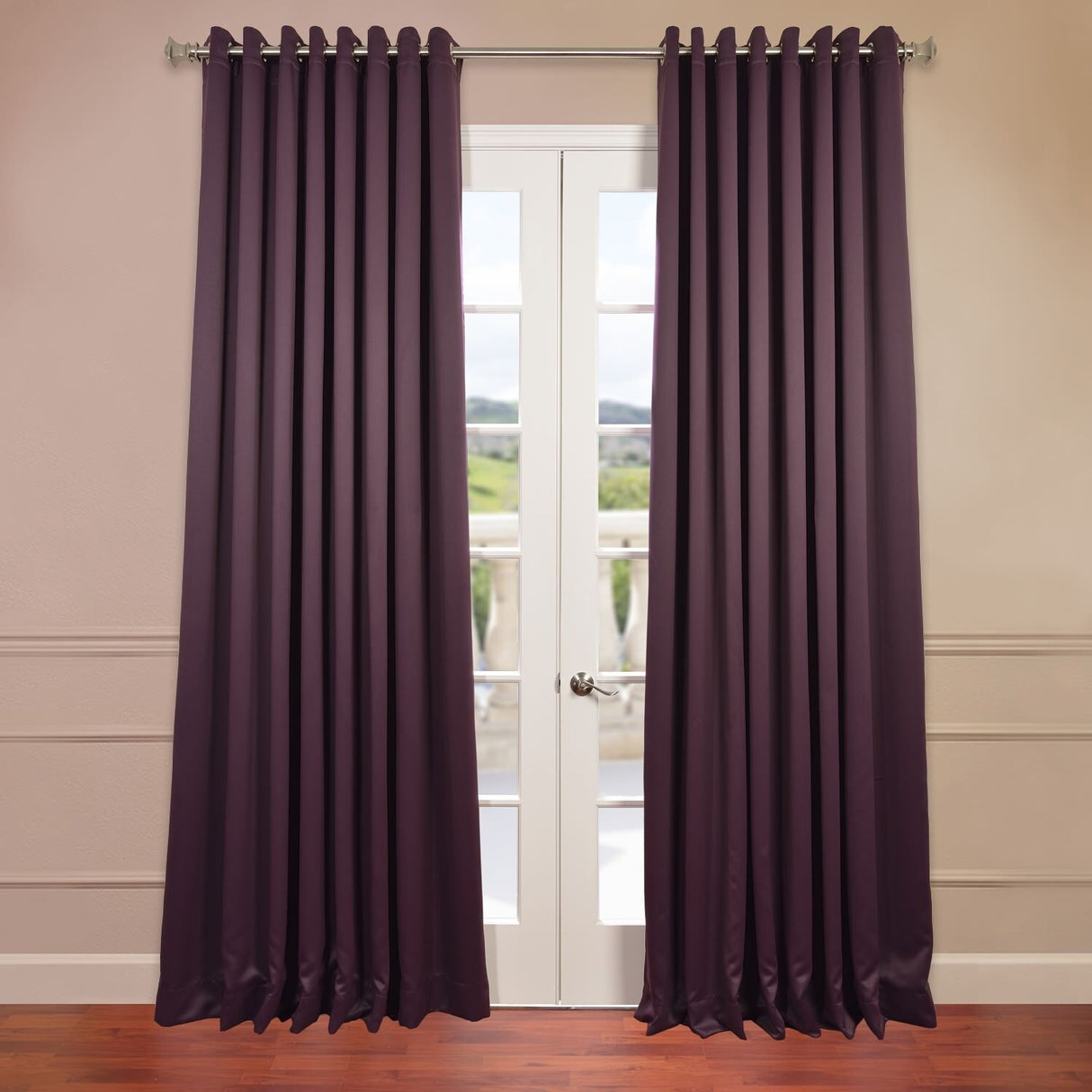 Exclusive Fabrics Extra Wide Room Darkening Grommet Curtain Panel - 100 x 108