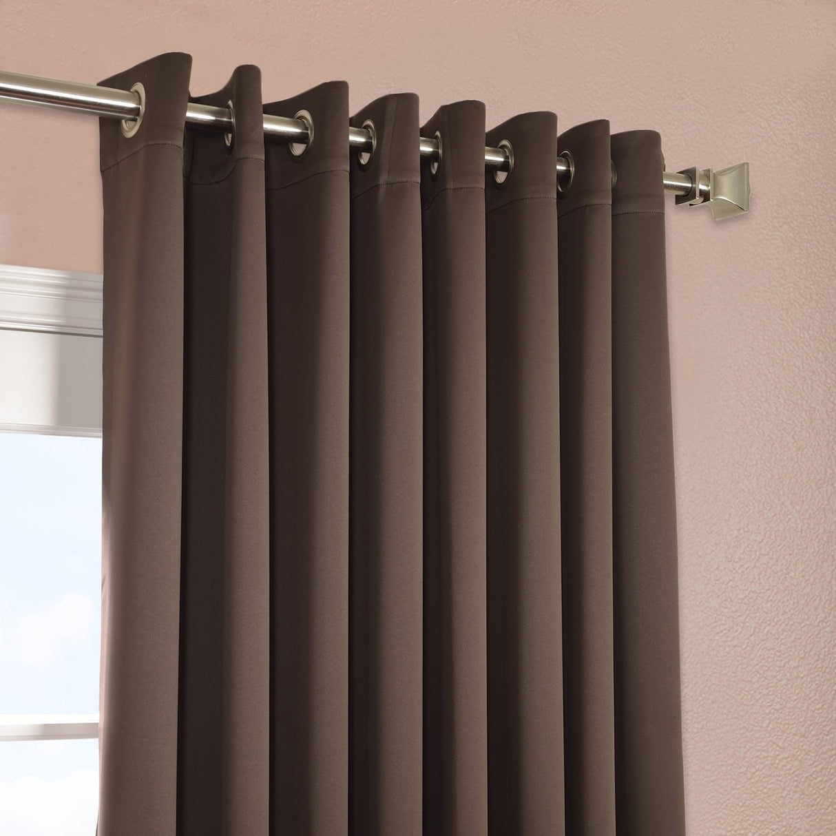 Exclusive Fabrics Extra Wide Room Darkening Grommet 84-inch Curtain (1 Panel) - 100 x 84