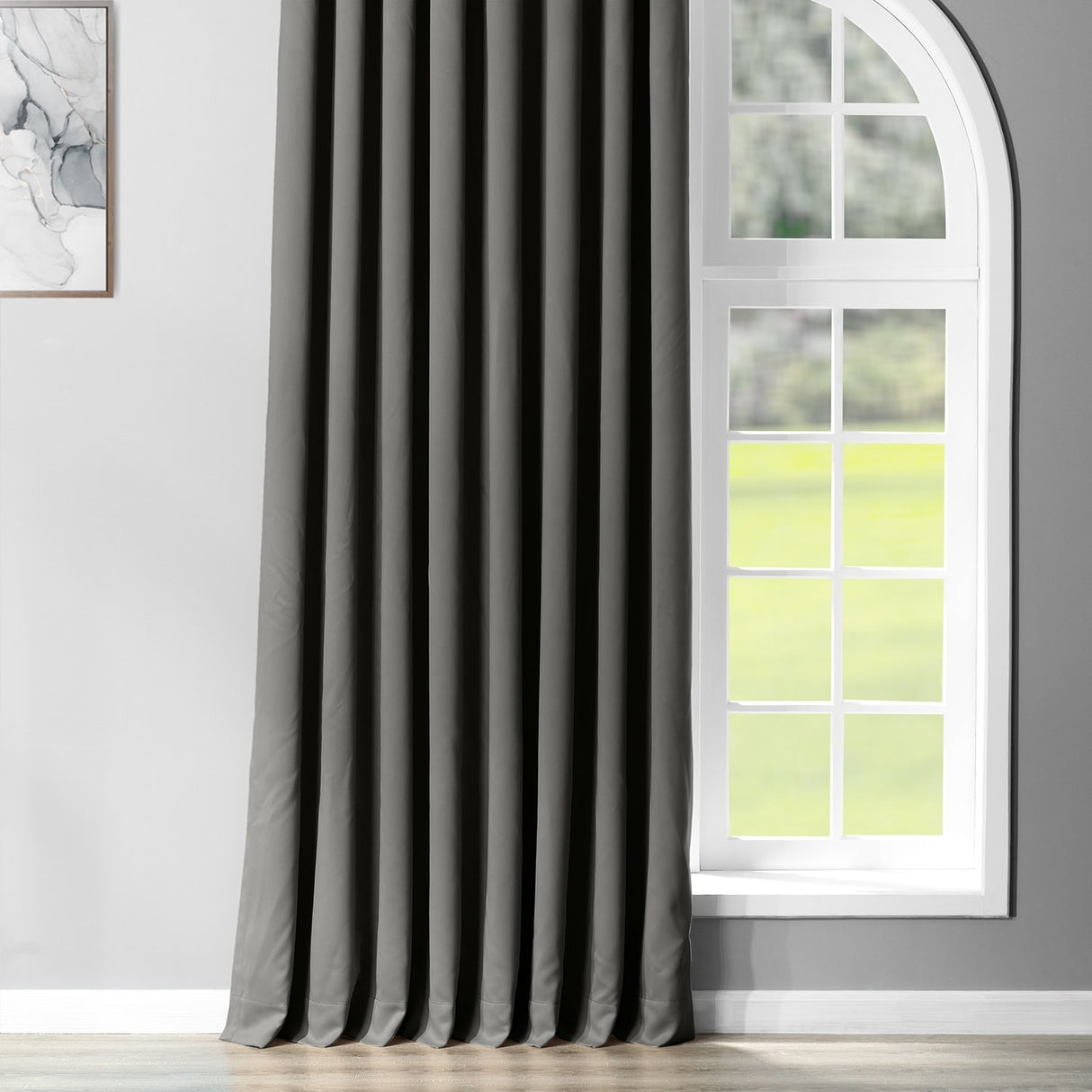 Exclusive Fabrics Extra Wide Room Darkening Grommet 84-inch Curtain (1 Panel) - 100 x 84