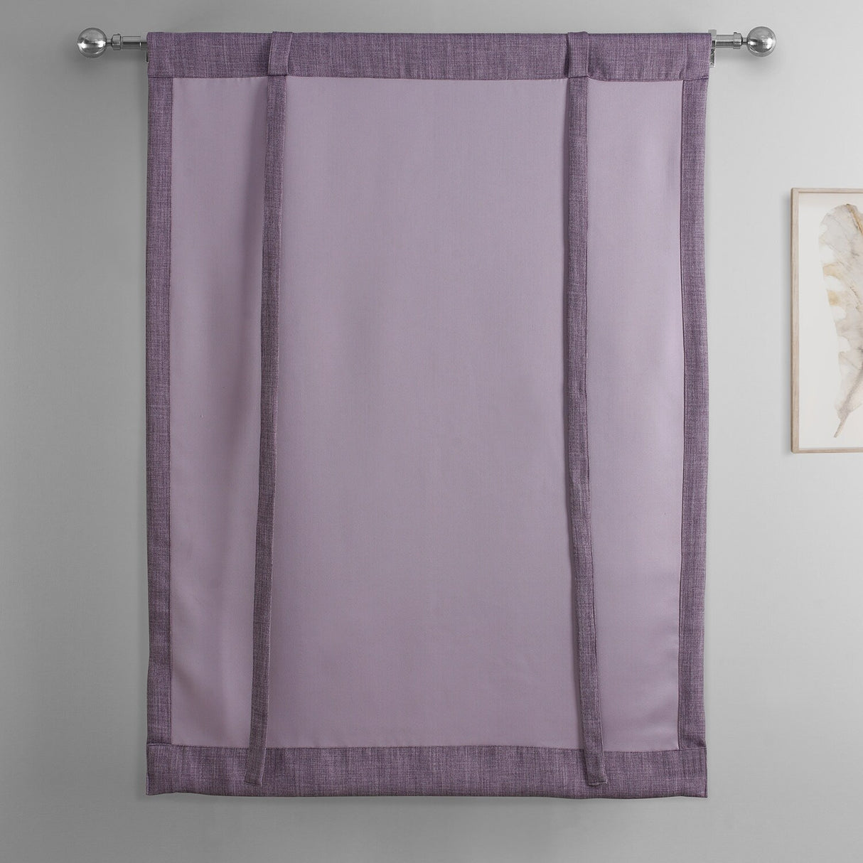 Exclusive Fabrics Faux Linen Room Darkening Tie-Up Window Shade (1 Panel)