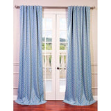 Exclusive Fabrics Fret Sky 63-inch Room Darkening Curtain Panel Pair (2 Panels) - 50 x 63
