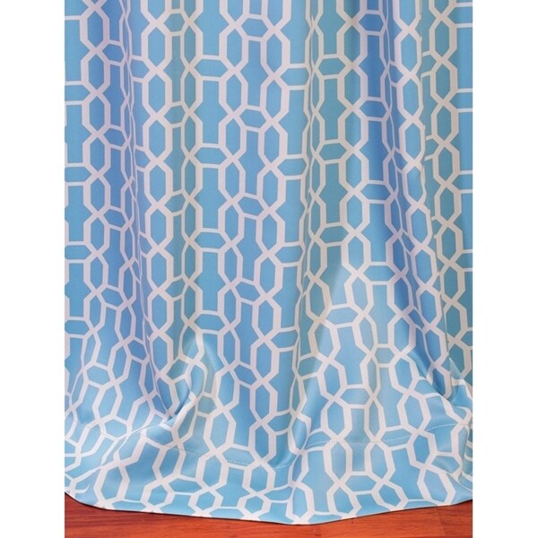 Exclusive Fabrics Fret Sky 63-inch Room Darkening Curtain Panel Pair (2 Panels) - 50 x 63