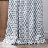 Exclusive Fabrics Fret Sky 63-inch Room Darkening Curtain Panel Pair (2 Panels) - 50 x 63