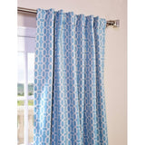 Exclusive Fabrics Fret Sky 63-inch Room Darkening Curtain Panel Pair (2 Panels) - 50 x 63
