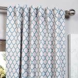 Exclusive Fabrics Fret Sky 63-inch Room Darkening Curtain Panel Pair (2 Panels) - 50 x 63