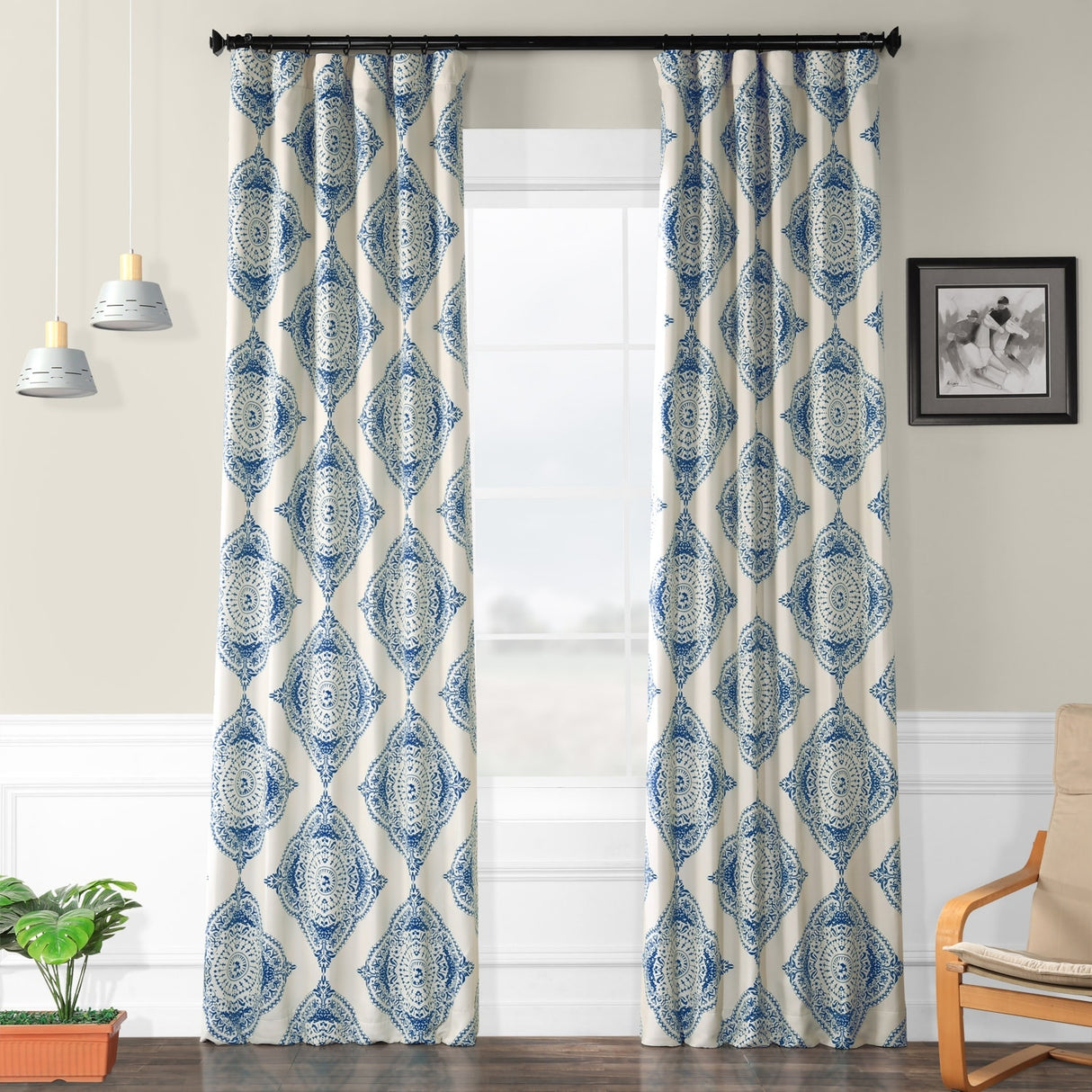 Exclusive Fabrics Henna 63-inch Room Darkening Curtain Panel Pair (2 Panels)