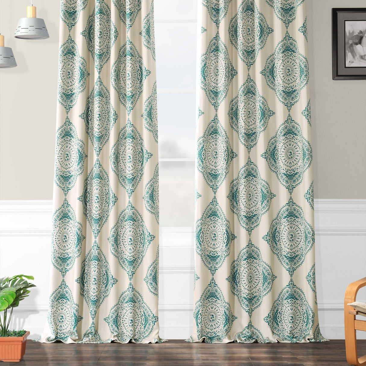 Exclusive Fabrics Henna 63-inch Room Darkening Curtain Panel Pair (2 Panels)