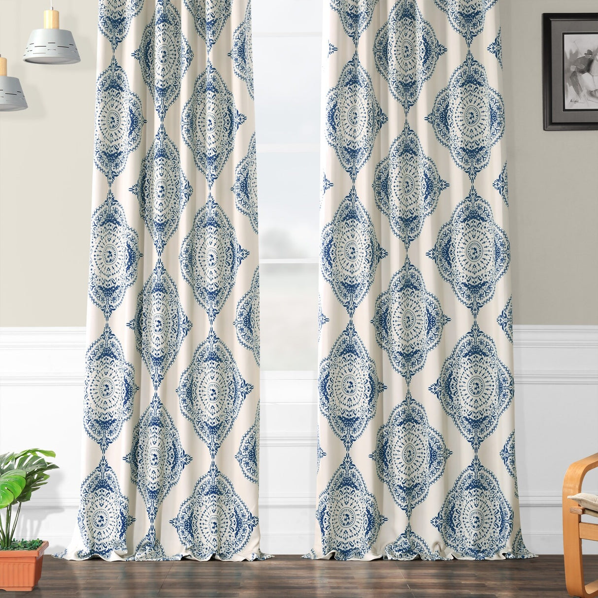 Exclusive Fabrics Henna 63-inch Room Darkening Curtain Panel Pair (2 Panels)