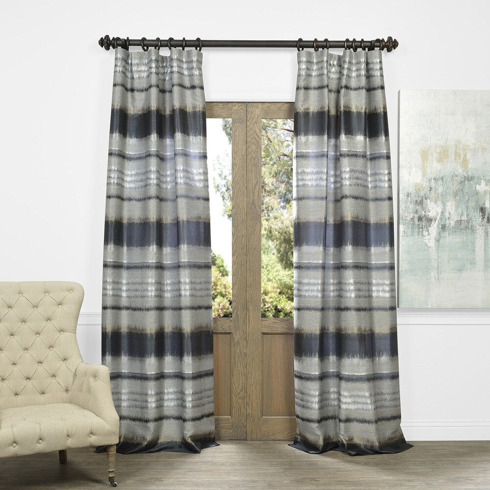EXCLUSIVE Eden Faux Silk Jacquard Curtain (1 Panel)