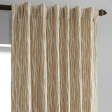 Exclusive Fabrics Jacquard Faux Silk Curtains - 1 Panel Room Darkening Curtain