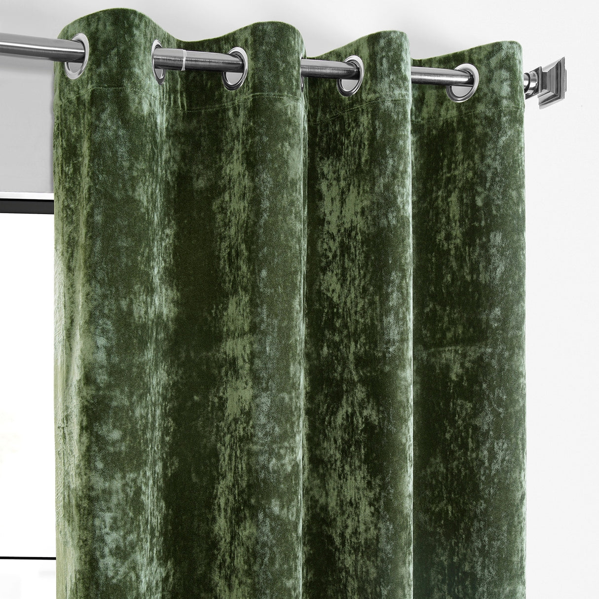 Exclusive Fabrics Lush Crush Velvet Curtains - Grommet Room Darkening Curtain for Bedroom & Living Room (1 Panel)