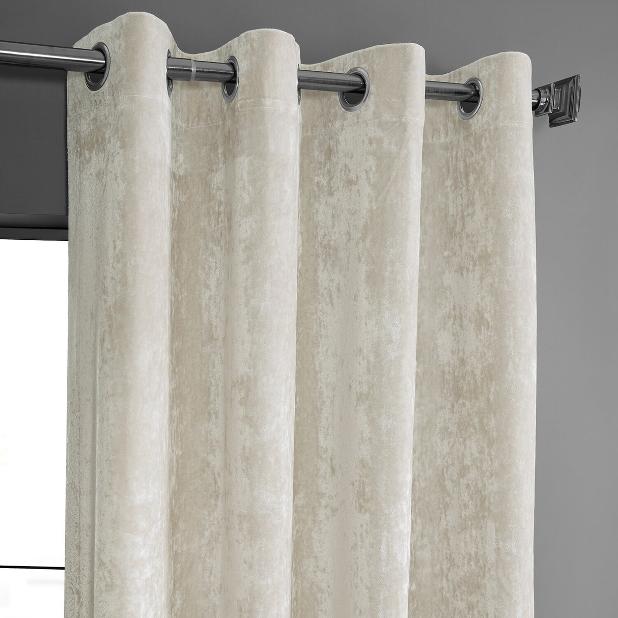 Exclusive Fabrics Lush Crush Velvet Curtains - Grommet Room Darkening Curtain for Bedroom & Living Room (1 Panel)