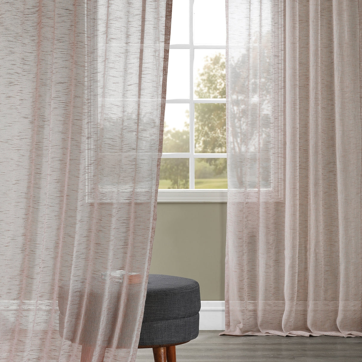 Exclusive Fabrics Open Weave Linen Sheer Curtain (1 Panel)