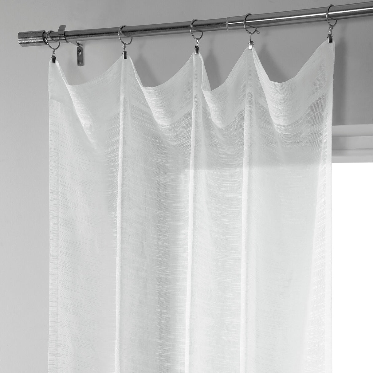 Exclusive Fabrics Open Weave Linen Sheer Curtain (1 Panel)