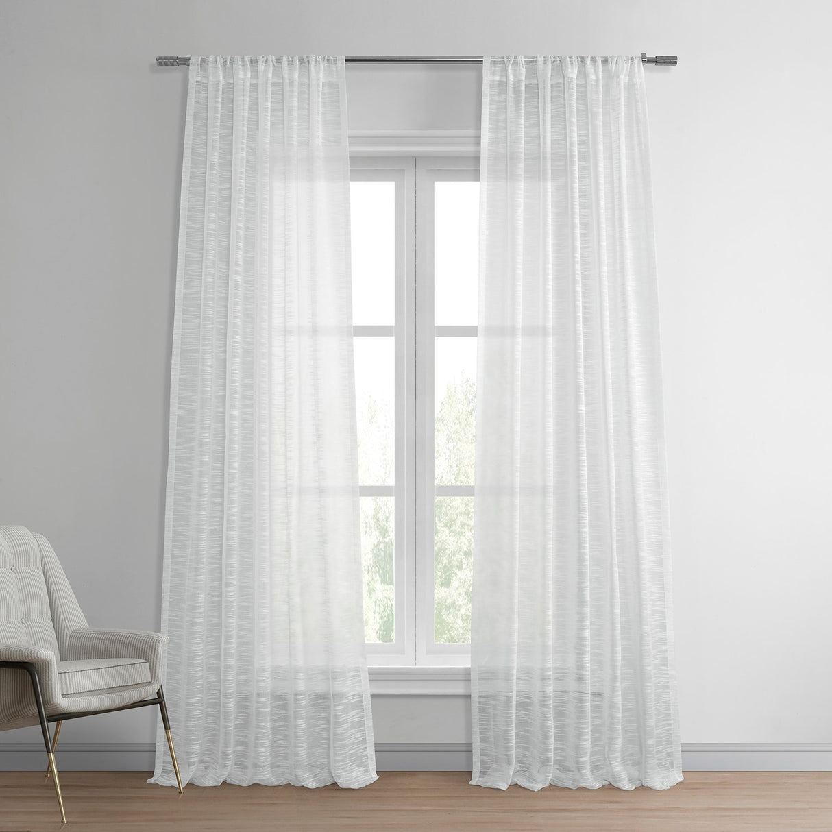 Exclusive Fabrics Open Weave Linen Sheer Curtain (1 Panel)