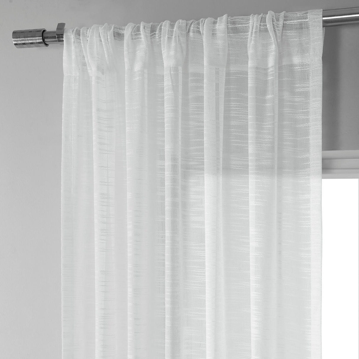 Exclusive Fabrics Open Weave Linen Sheer Curtain (1 Panel)