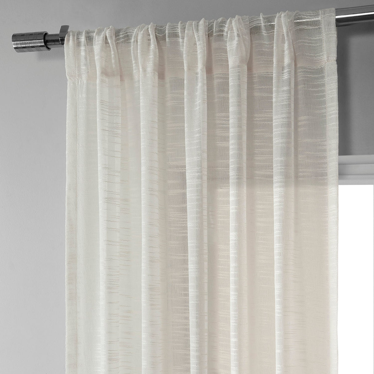 Exclusive Fabrics Open Weave Linen Sheer Curtain (1 Panel)