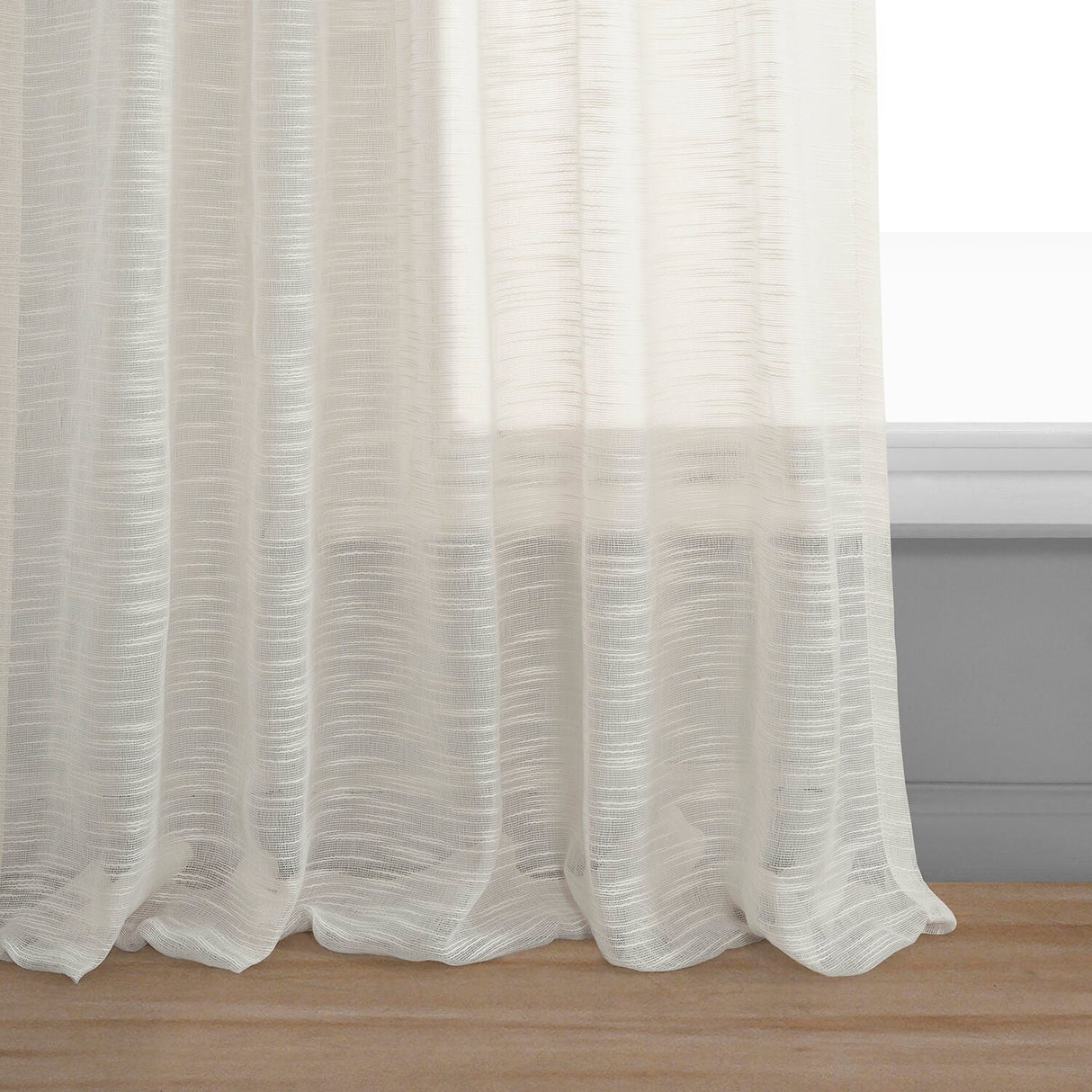 Exclusive Fabrics Open Weave Linen Sheer Curtain (1 Panel)