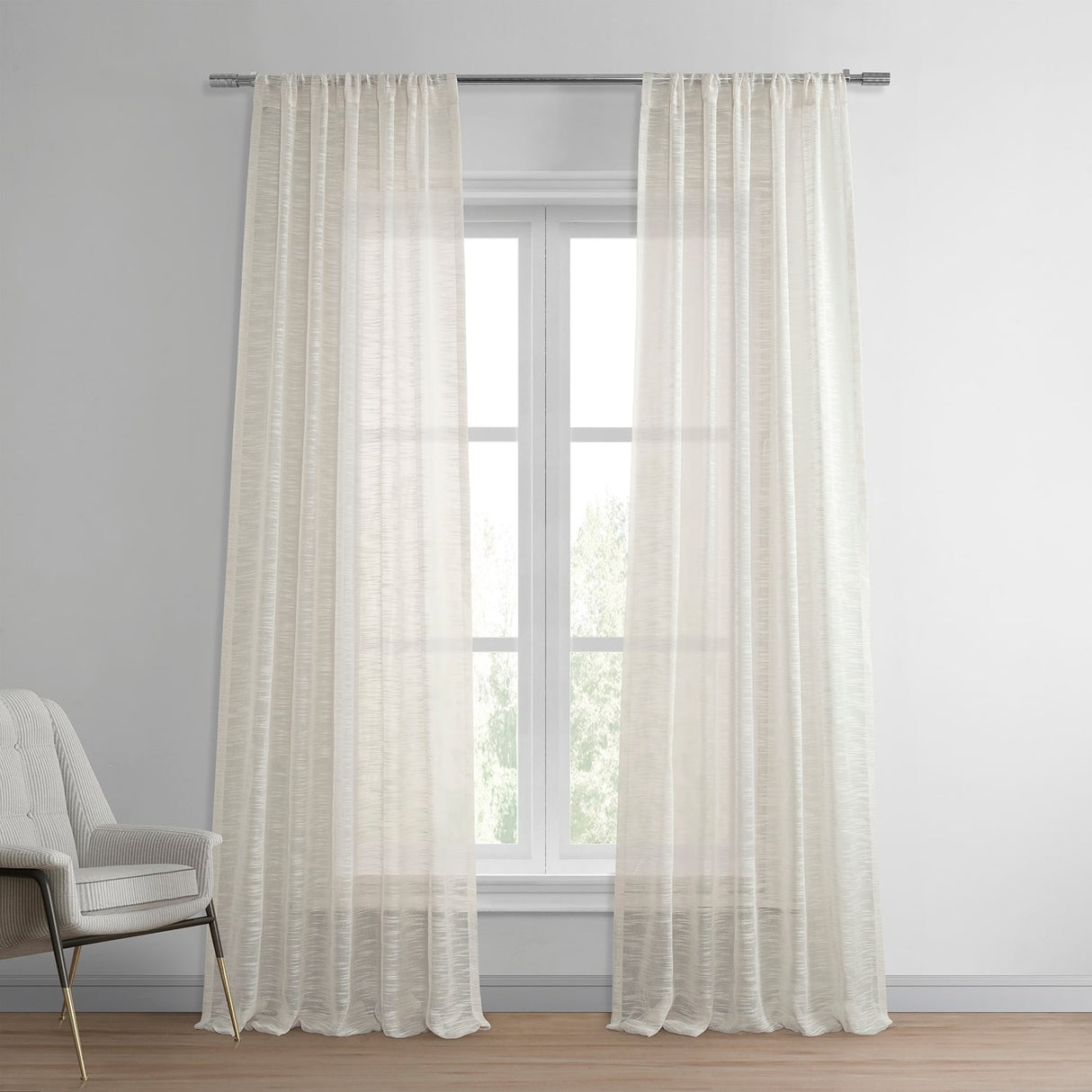 Exclusive Fabrics Open Weave Linen Sheer Curtain (1 Panel)