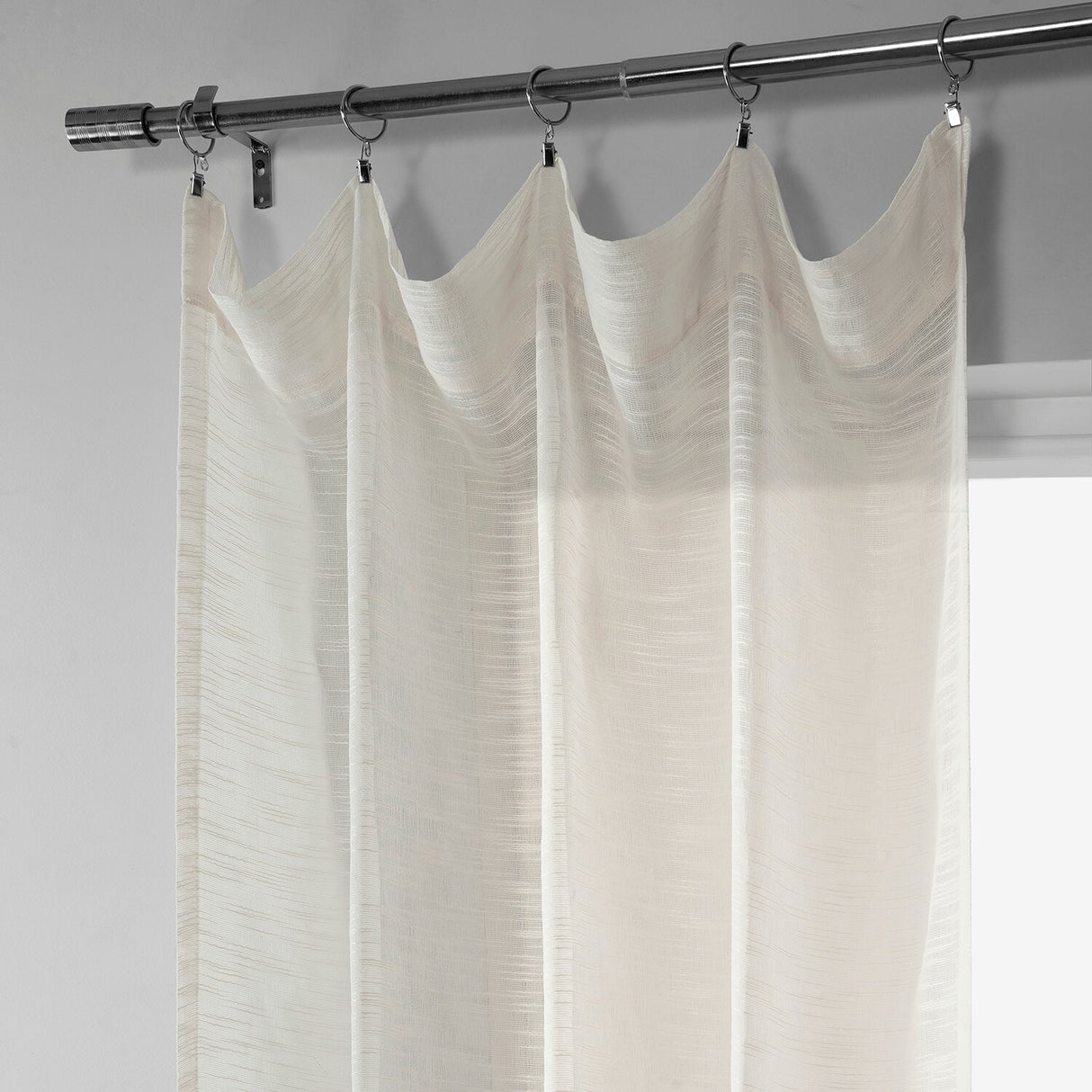 Exclusive Fabrics Open Weave Linen Sheer Curtain (1 Panel)