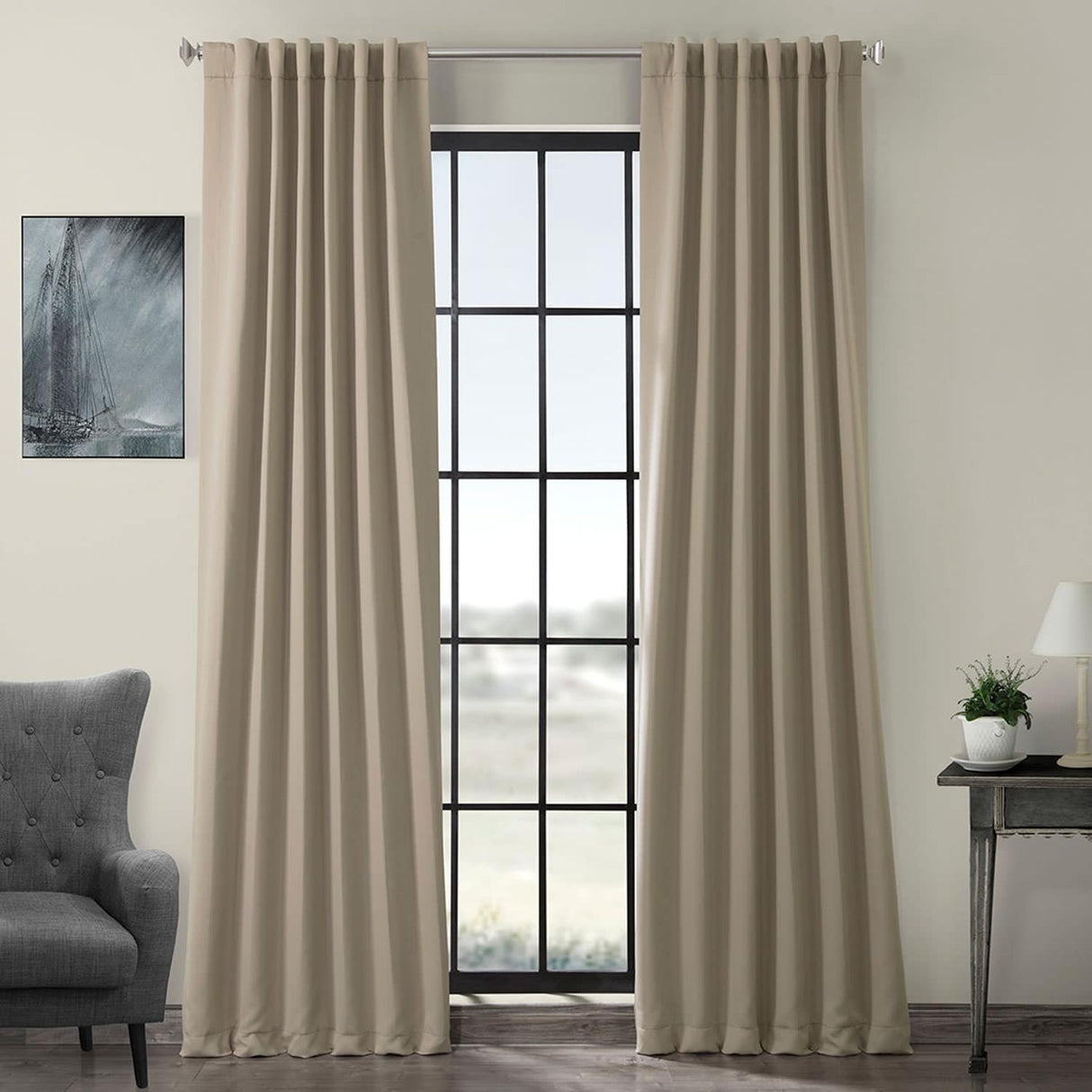 Exclusive Fabrics Room Darkening 108-inch Curtain Panel Pair