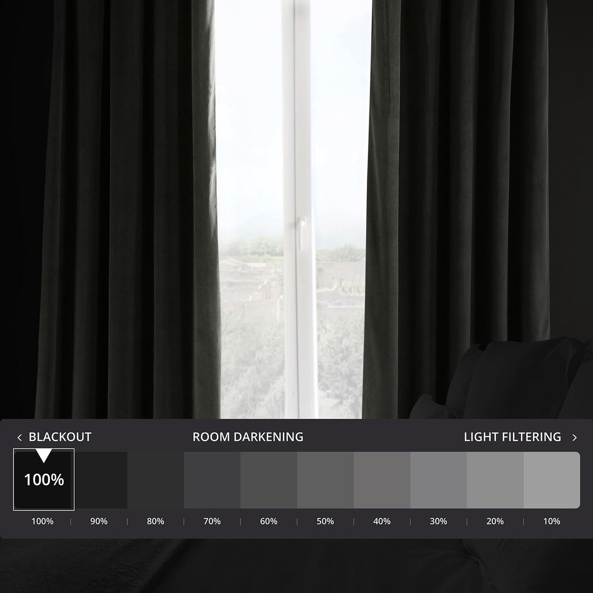 Exclusive Fabrics Signature Velvet Blackout Curtain 120 Inches Long (1 Panel)