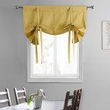 Exclusive Fabrics Solid Blackout Cotton Tie-Up Window Shade (1 Panel)