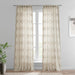 Exclusive Fabrics Suez Embroidered Faux Linen Sheer Curtain (1 Panel)